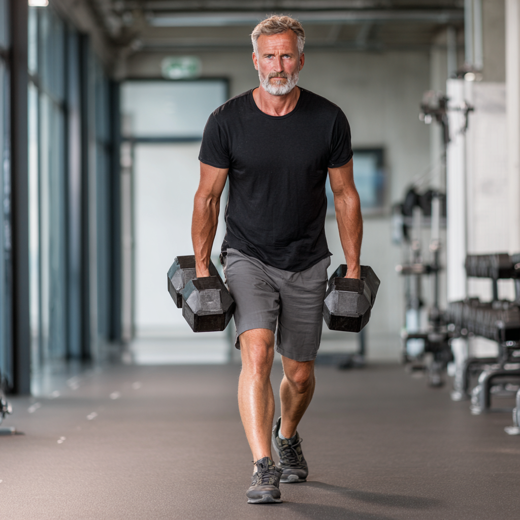 Чоловік на тренуванні